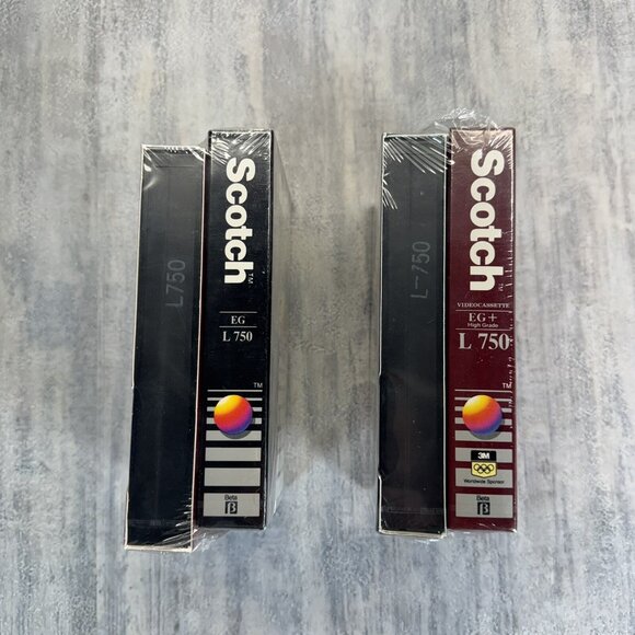 4 Blank BETA Tape Videocassette Scotch EG EG+ L750 New Sealed - Picture 5 of 8